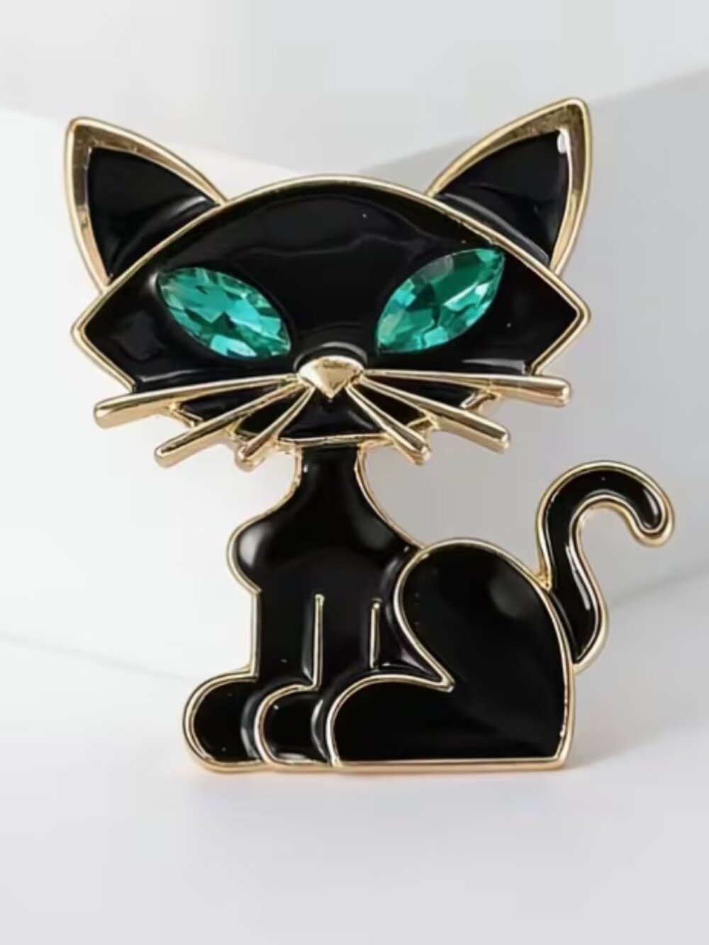 Black Kitty Brooch